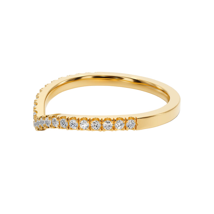 Magic Love Curved Wedding Band — B1006 in Wedding Bands by 18 KARATS