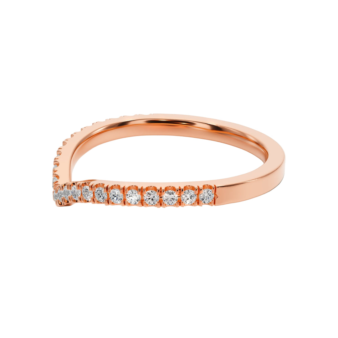 Magic Love Curved Wedding Band — B1006 in Wedding Bands by 18 KARATS