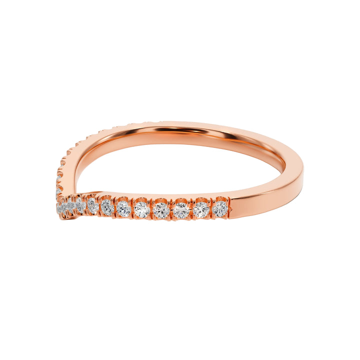 Magic Love Curved Wedding Band — B1006 in Wedding Bands by 18 KARATS