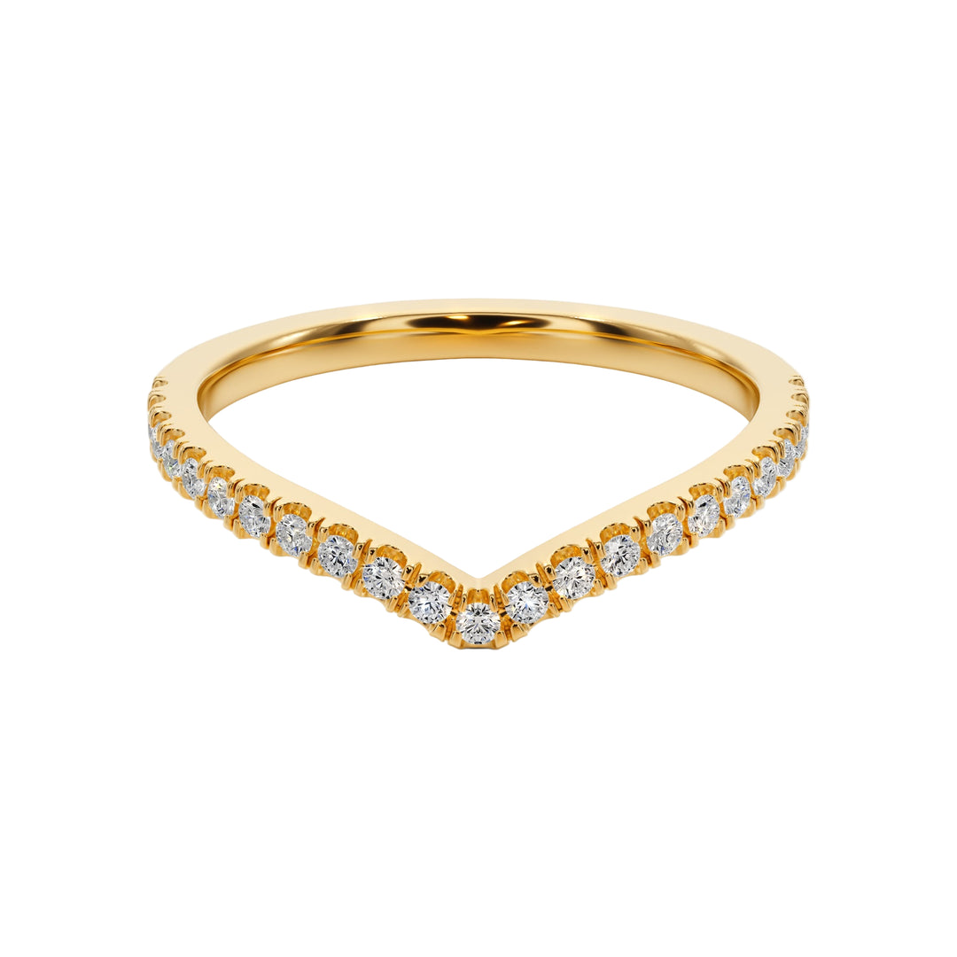 Magic Love Curved Wedding Band — B1006 in Wedding Bands by 18 KARATS