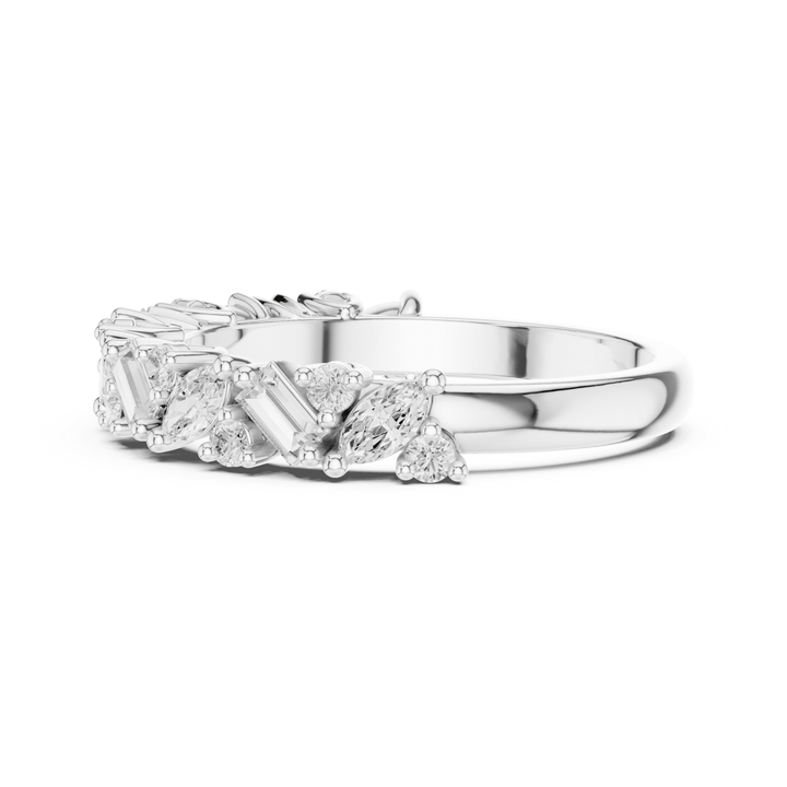 Marquise, Baguette & Round 0.70 ctw Diamond Band - B1153 in Wedding Bands by 18 KARATS INC.
