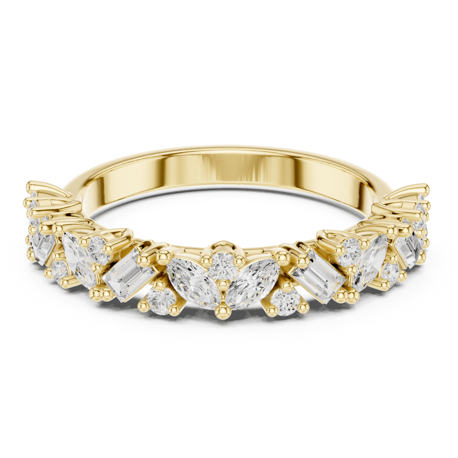 Marquise, Baguette & Round 0.70 ctw Diamond Band - B1153 in Wedding Bands by 18 KARATS INC.