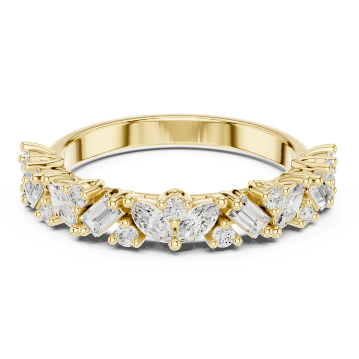 Marquise, Baguette & Round 0.70 ctw Diamond Band - B1153 in Wedding Bands by 18 KARATS INC.