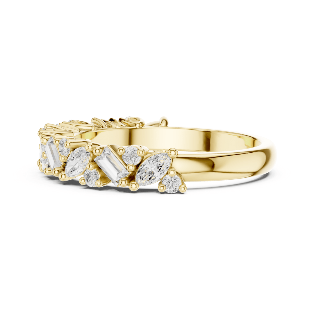 Marquise, Baguette & Round 0.70 ctw Diamond Band - B1153 in Wedding Bands by 18 KARATS INC.