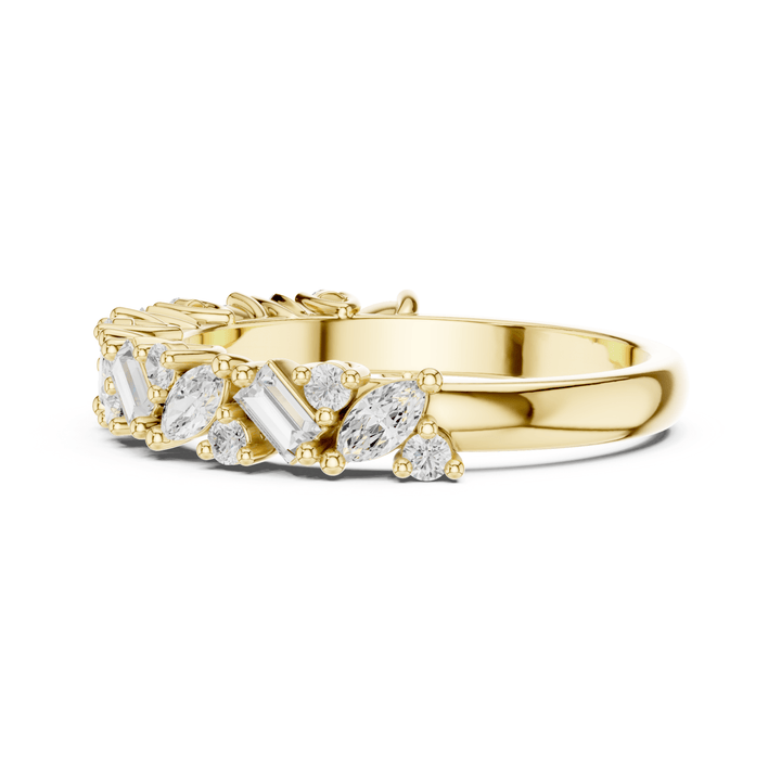Marquise, Baguette & Round 0.70 ctw Diamond Band - B1153 in Wedding Bands by 18 KARATS INC.