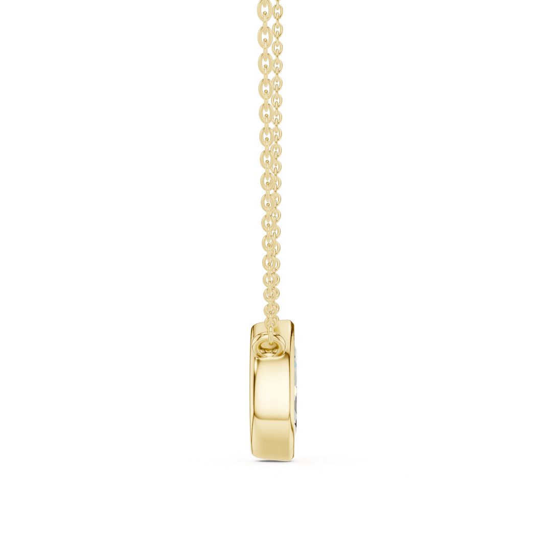 Marquise Cut Diamond Bezel Solitaire - P1135MQ2 in Necklace by 18 KARATS INC.