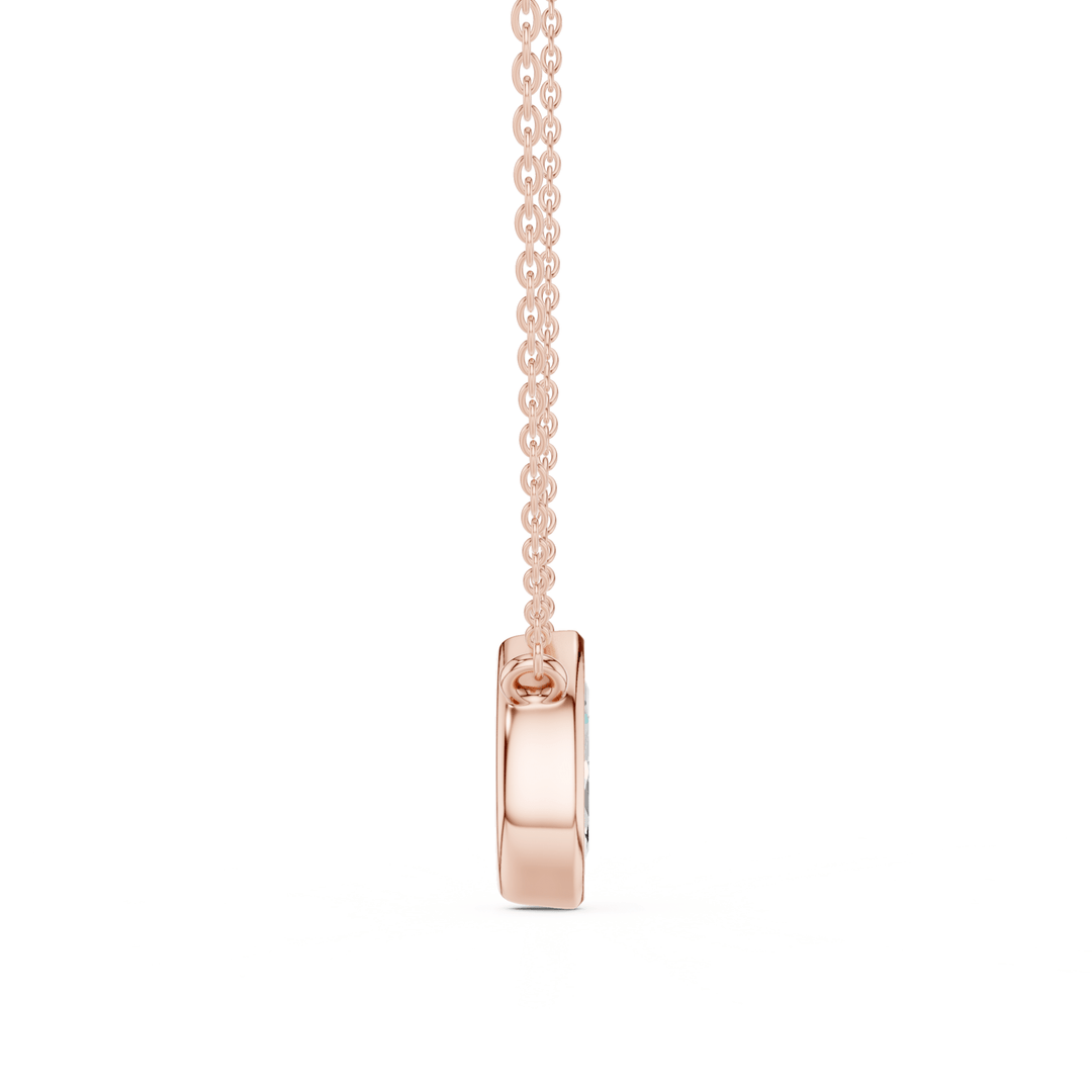 Marquise Cut Diamond Bezel Solitaire - P1135MQ2 in Necklace by 18 KARATS INC.