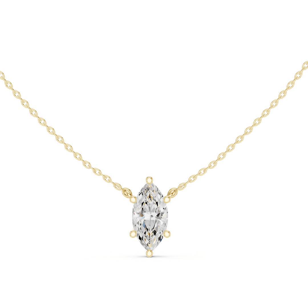 Marquise Cut Diamond Solitaire Pendant - P1134MQ in Necklace by 18 KARATS INC.