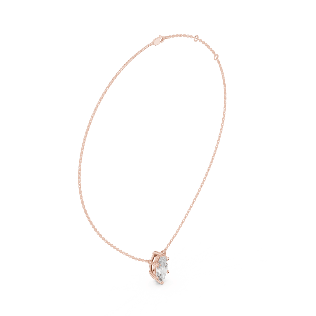 Marquise Cut Diamond Solitaire Pendant - P1134MQ in Necklace by 18 KARATS INC.