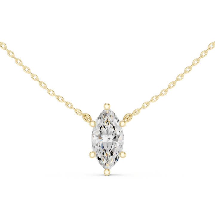 Marquise Cut Diamond Solitaire Pendant - P1134MQ in Necklace by 18 KARATS INC.