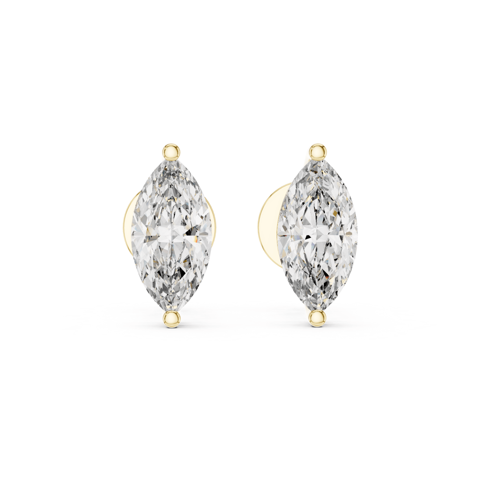 Marquise Diamond Stud Earrings - E1145 in Earrings by 18 KARATS INC.