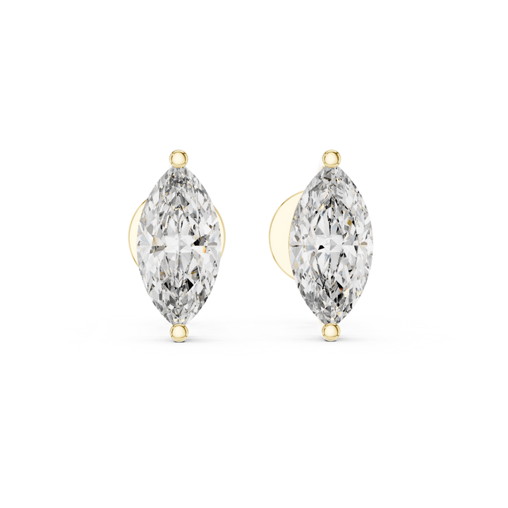 Marquise Diamond Stud Earrings - E1145 in Earrings by 18 KARATS INC.