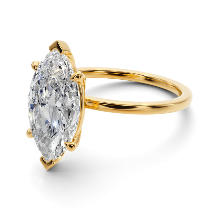 Marquise Dream Solitaire Engagement Ring - R1011 in Ring by 18 KARATS