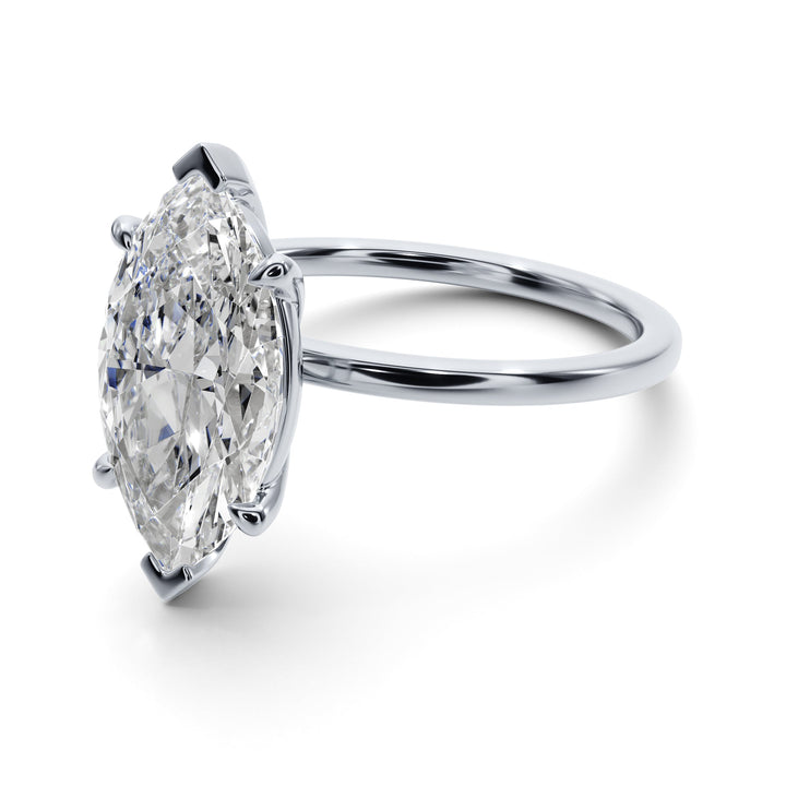 Marquise Dream Solitaire Engagement Ring - R1011 in Ring by 18 KARATS