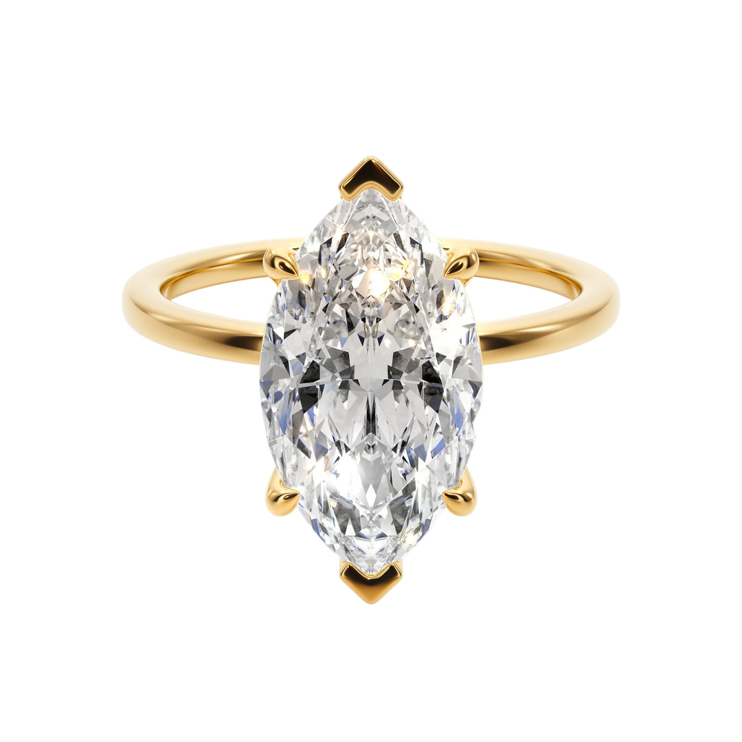 Marquise Dream Solitaire Engagement Ring - R1011 in Ring by 18 KARATS