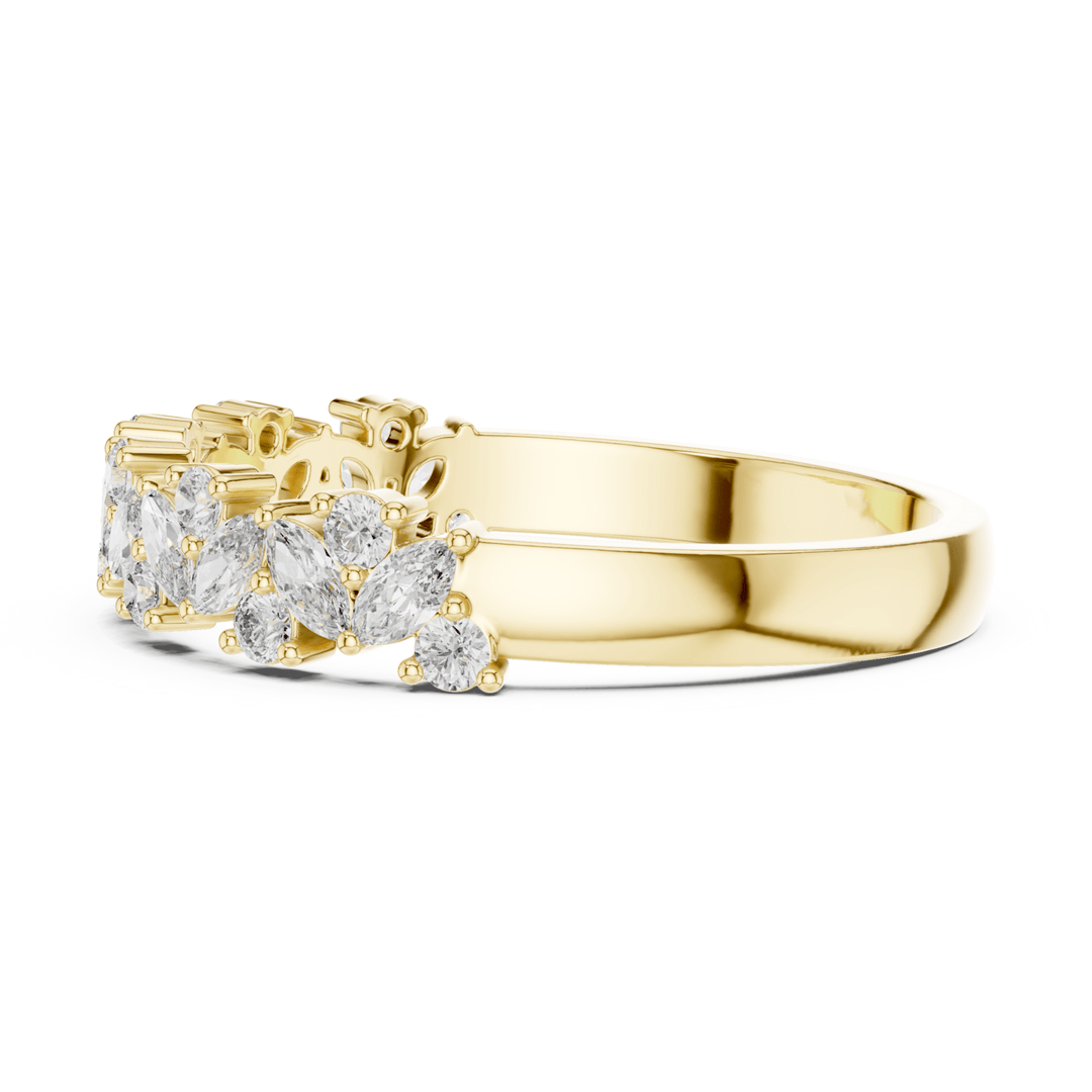 Marquise & Round 0.48 ctw Diamond Shared Prong Band - B1163 in Wedding Bands by 18 KARATS INC.