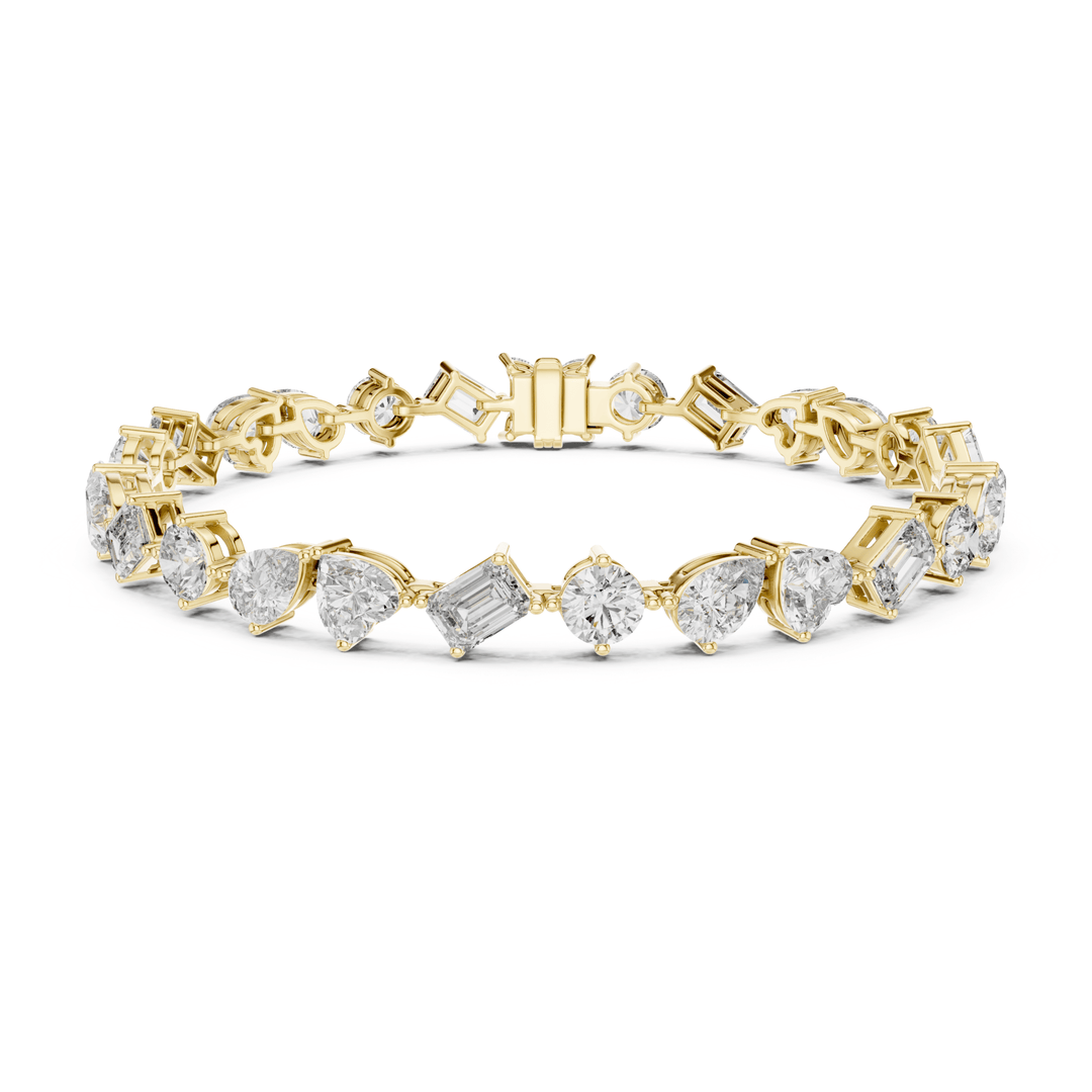 Mixed Shape 10 ctw Lab Diamond Tennis Bracelet - BC111 in Bracelet by 18 KARATS INC.