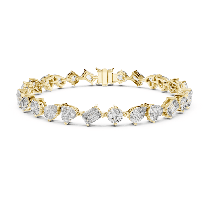 Mixed Shape 10 ctw Lab Diamond Tennis Bracelet - BC111 in Bracelet by 18 KARATS INC.