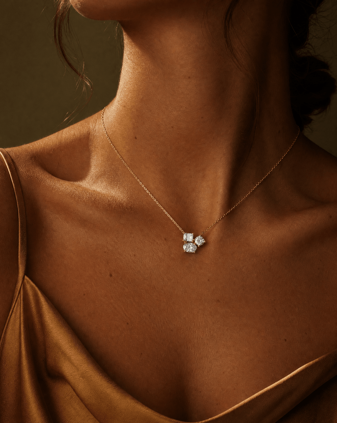 Mixed Shape 1.46 ctw Diamond Necklace - P1124 in Necklace by 18 KARATS INC.