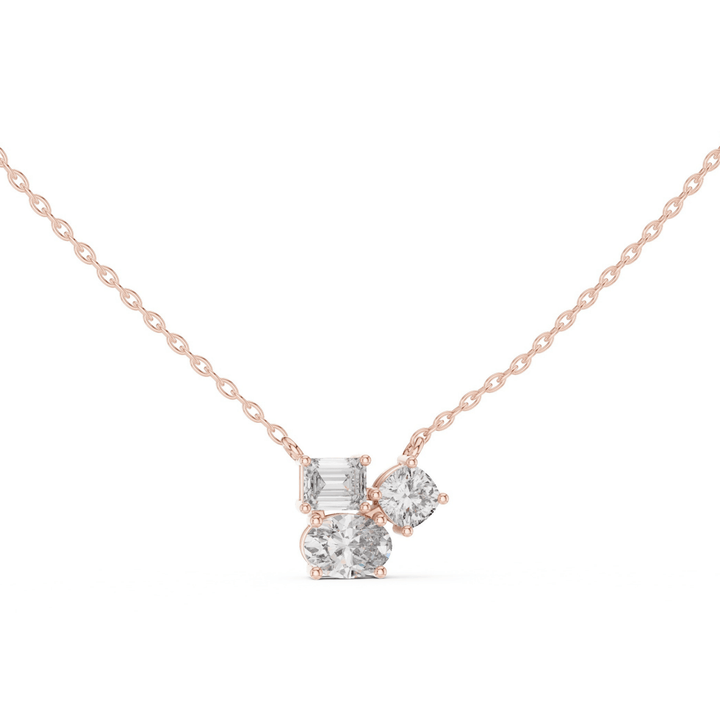 Mixed Shape 1.46 ctw Diamond Necklace - P1124 in Necklace by 18 KARATS INC.