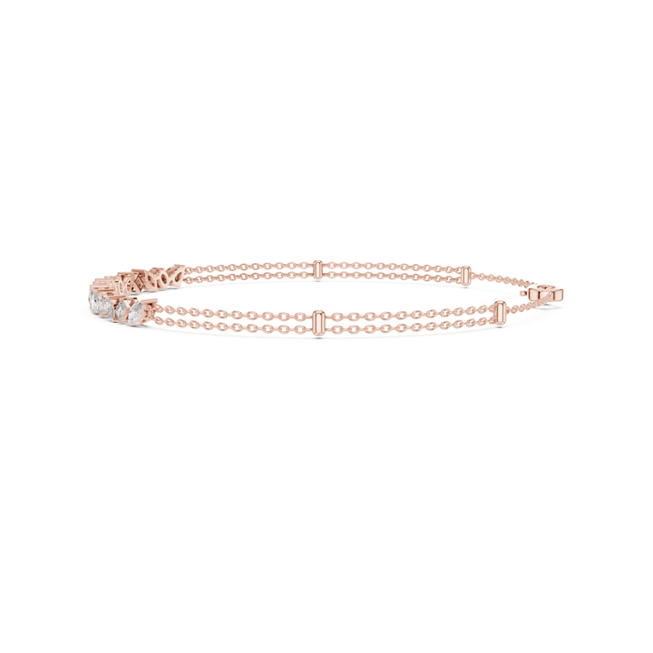 Mixed Shape 1.5 ctw Lab Diamond Chain Bracelet - BC131 in Bracelet by 18 KARATS INC.