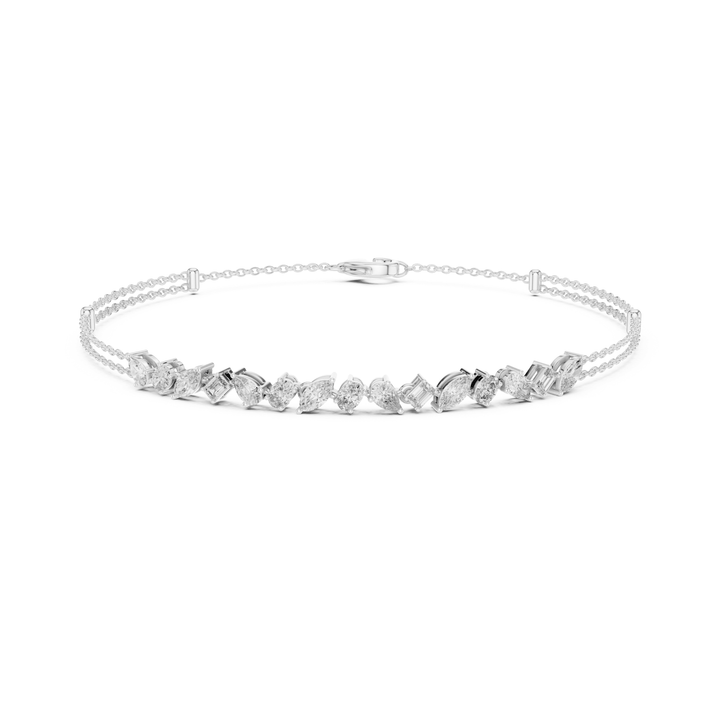 Mixed Shape 1.5 ctw Lab Diamond Chain Bracelet - BC131 in Bracelet by 18 KARATS INC.