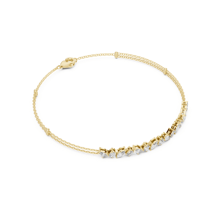 Mixed Shape 1.5 ctw Lab Diamond Chain Bracelet - BC131 in Bracelet by 18 KARATS INC.