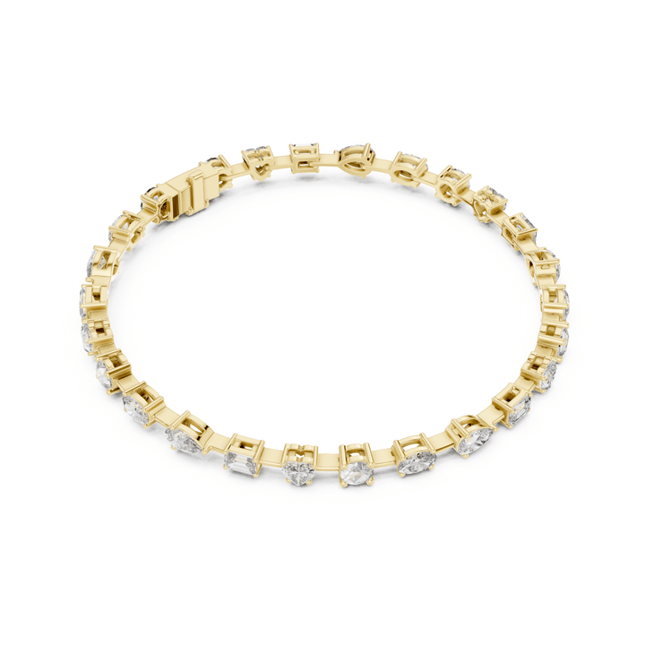 Mixed Shape 4 ctw Lab Diamond Tennis Bracelet - BC117 in Bracelet by 18 KARATS INC.