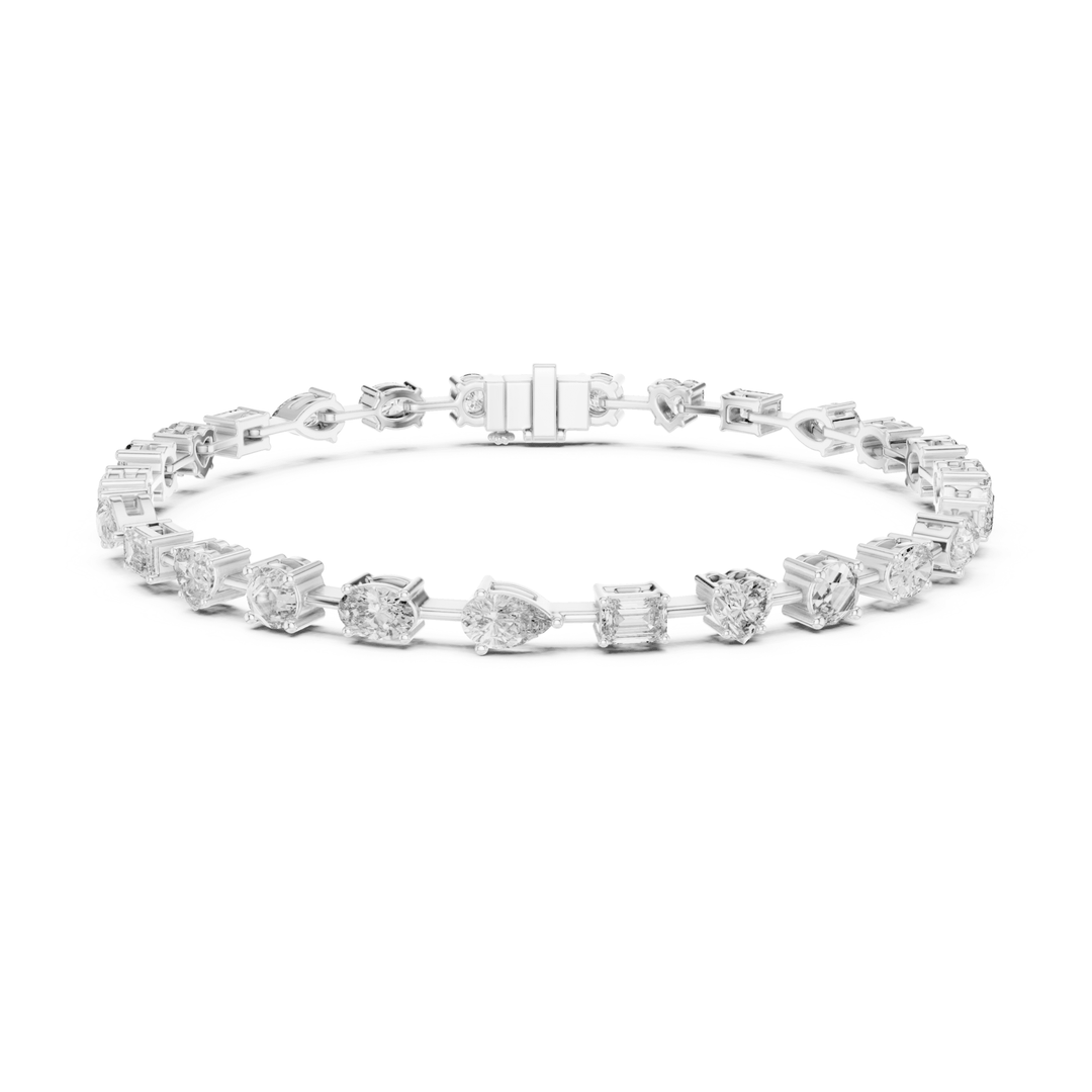 Mixed Shape 4 ctw Lab Diamond Tennis Bracelet - BC117 in Bracelet by 18 KARATS INC.