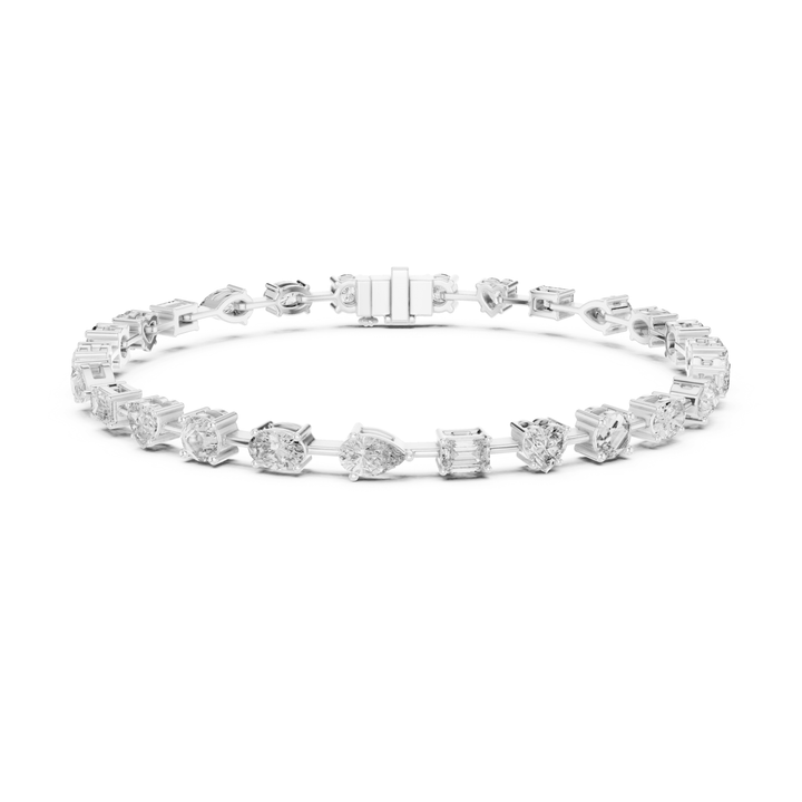 Mixed Shape 4 ctw Lab Diamond Tennis Bracelet - BC117 in Bracelet by 18 KARATS INC.