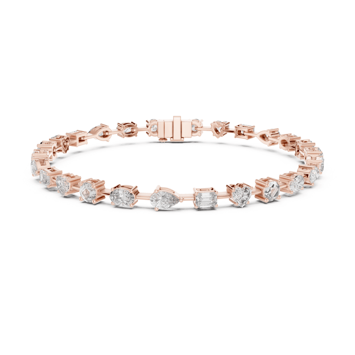Mixed Shape 4 ctw Lab Diamond Tennis Bracelet - BC117 in Bracelet by 18 KARATS INC.