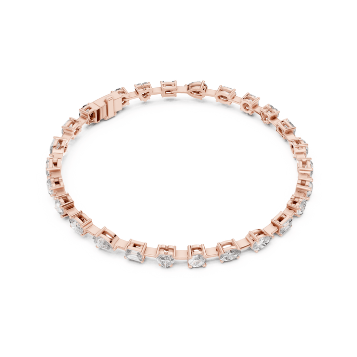 Mixed Shape 4 ctw Lab Diamond Tennis Bracelet - BC117 in Bracelet by 18 KARATS INC.