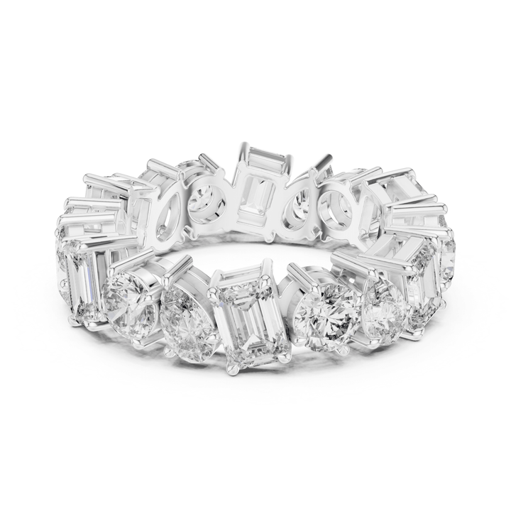 Mixed Shape 5.76 ctw Diamond Eternity Band - B1151 in Wedding Bands by 18 KARATS INC.