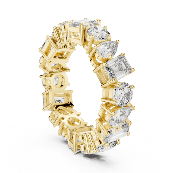 Mixed Shape 5.76 ctw Diamond Eternity Band - B1151 in Wedding Bands by 18 KARATS INC.