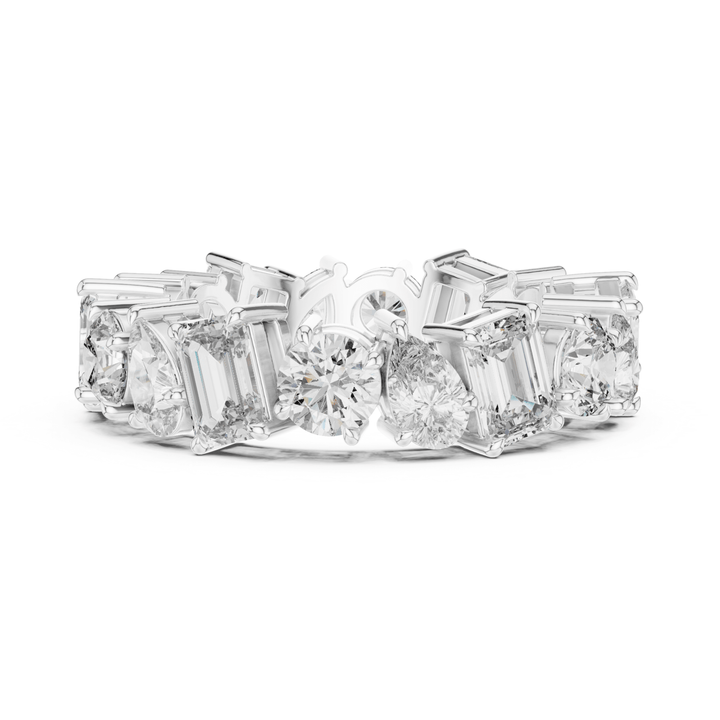 Mixed Shape 5.76 ctw Diamond Eternity Band - B1151 in Wedding Bands by 18 KARATS INC.