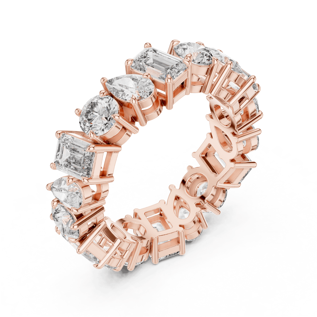 Mixed Shape 5.76 ctw Diamond Eternity Band - B1151 in Wedding Bands by 18 KARATS INC.