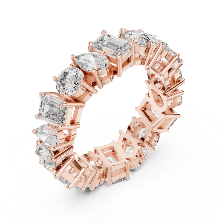 Mixed Shape 5.76 ctw Diamond Eternity Band - B1151 in Wedding Bands by 18 KARATS INC.