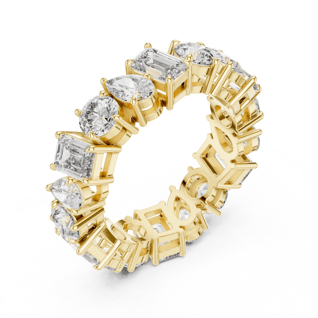 Mixed Shape 5.76 ctw Diamond Eternity Band - B1151 in Wedding Bands by 18 KARATS INC.
