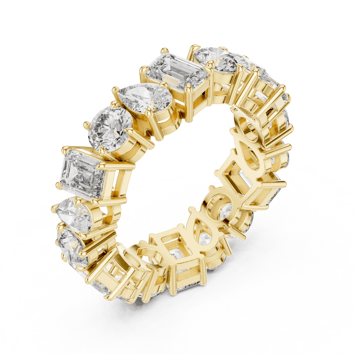 Mixed Shape 5.76 ctw Diamond Eternity Band - B1151 in Wedding Bands by 18 KARATS INC.