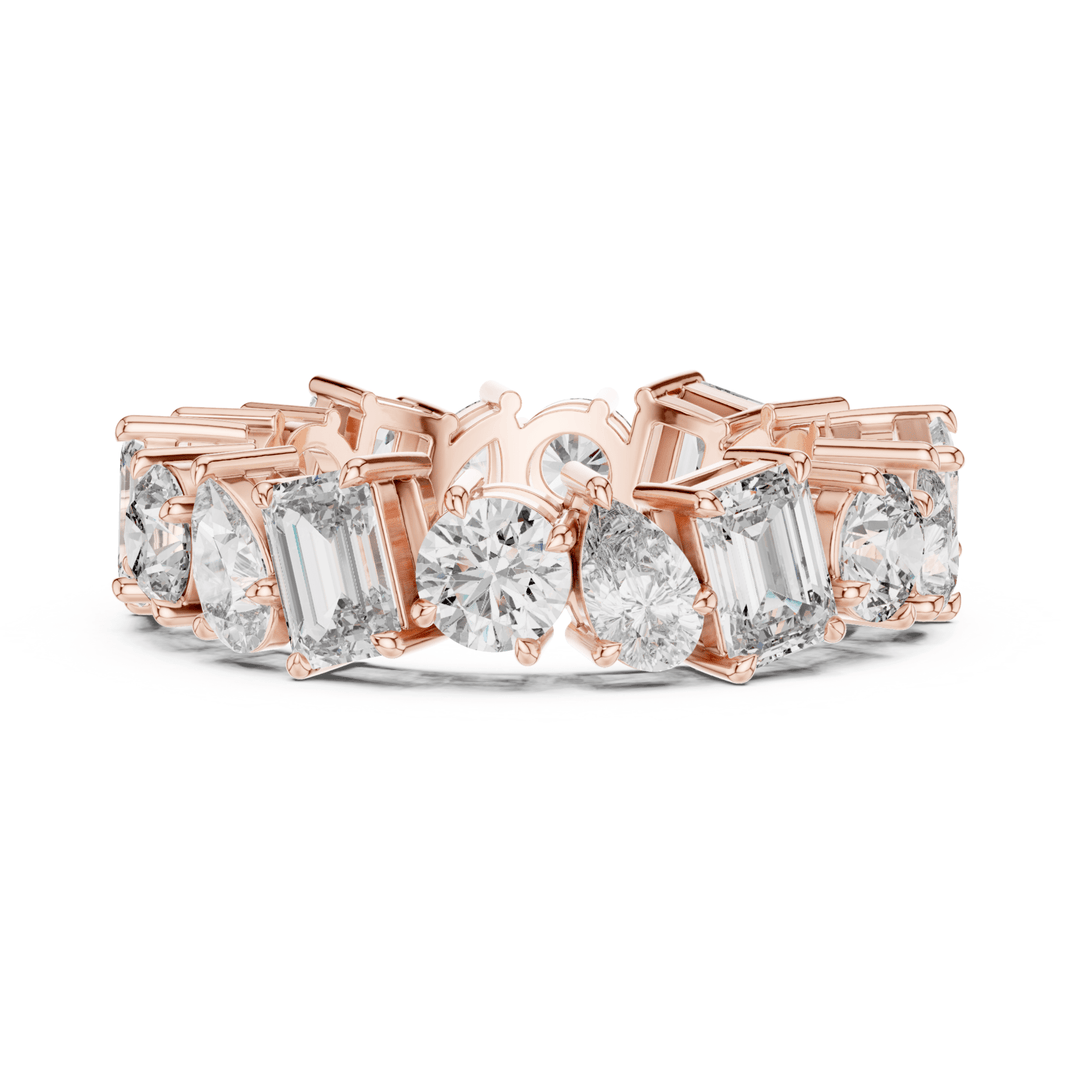 Mixed Shape 5.76 ctw Diamond Eternity Band - B1151 in Wedding Bands by 18 KARATS INC.