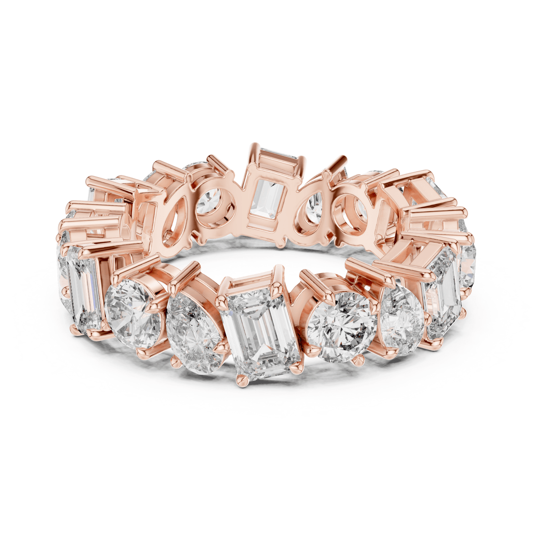 Mixed Shape 5.76 ctw Diamond Eternity Band - B1151 in Wedding Bands by 18 KARATS INC.