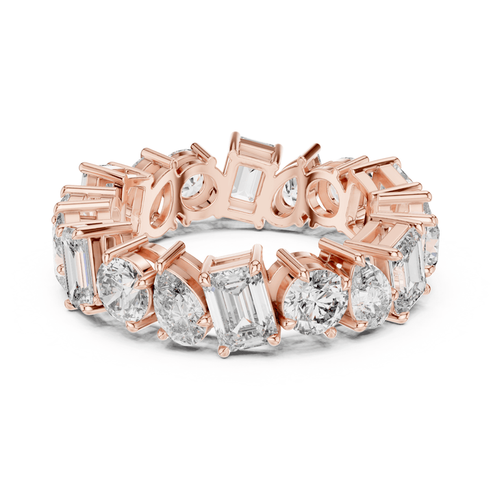 Mixed Shape 5.76 ctw Diamond Eternity Band - B1151 in Wedding Bands by 18 KARATS INC.