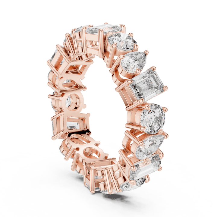 Mixed Shape 5.76 ctw Diamond Eternity Band - B1151 in Wedding Bands by 18 KARATS INC.