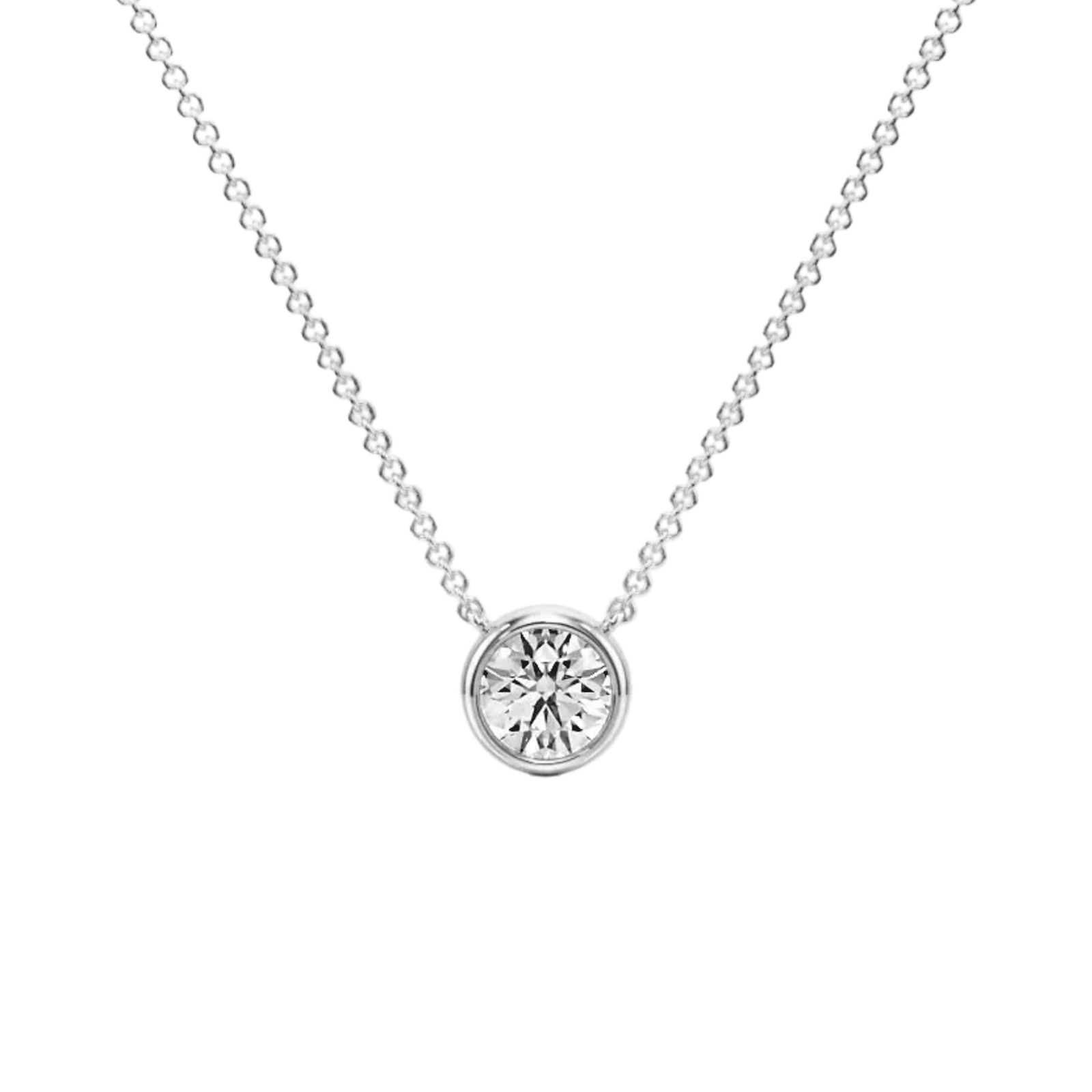 Modern Bezel Diamond Pendant - P1102 in Necklace by 18 KARATS INC.