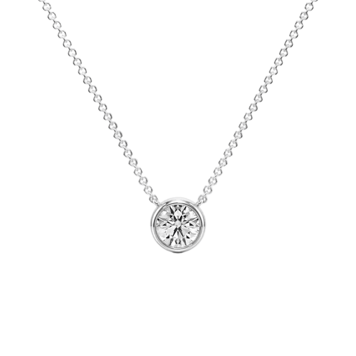 Modern Bezel Diamond Pendant - P1102 in Necklace by 18 KARATS INC.