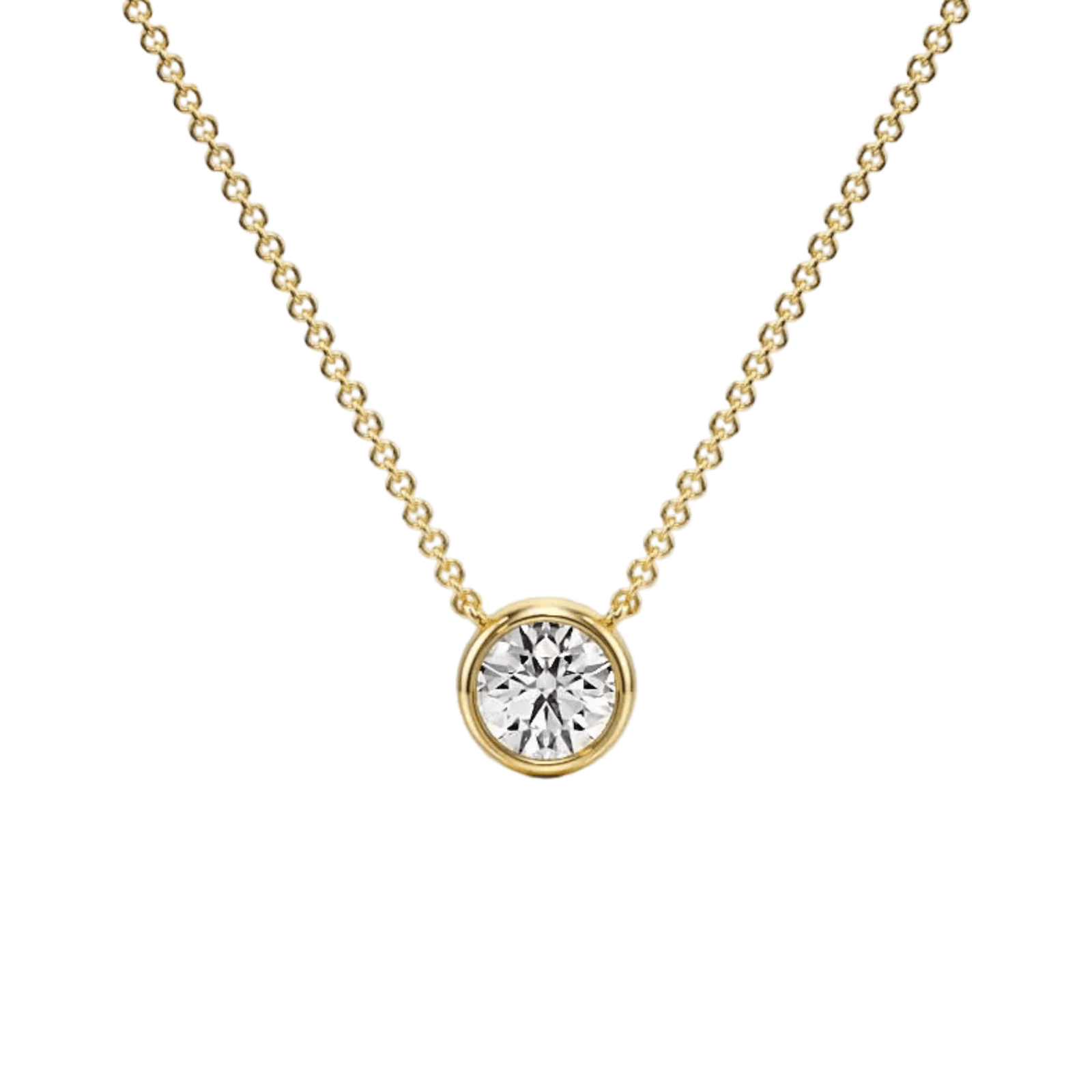Modern Bezel Diamond Pendant - P1102 in Necklace by 18 KARATS INC.