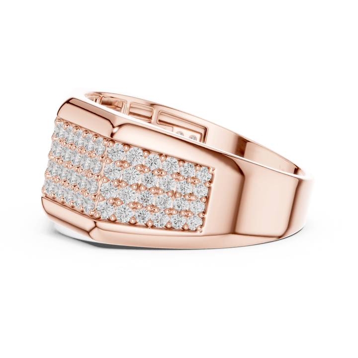 Multi-Row 1.2 ctw Diamond Men's Band - B1140 in Wedding Bands by 18 KARATS INC.