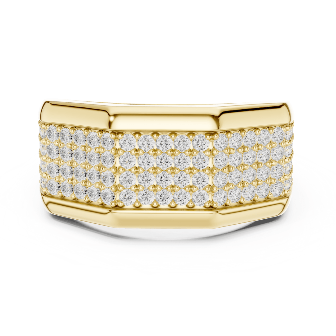 Multi-Row 1.2 ctw Diamond Men's Band - B1140 in Wedding Bands by 18 KARATS INC.