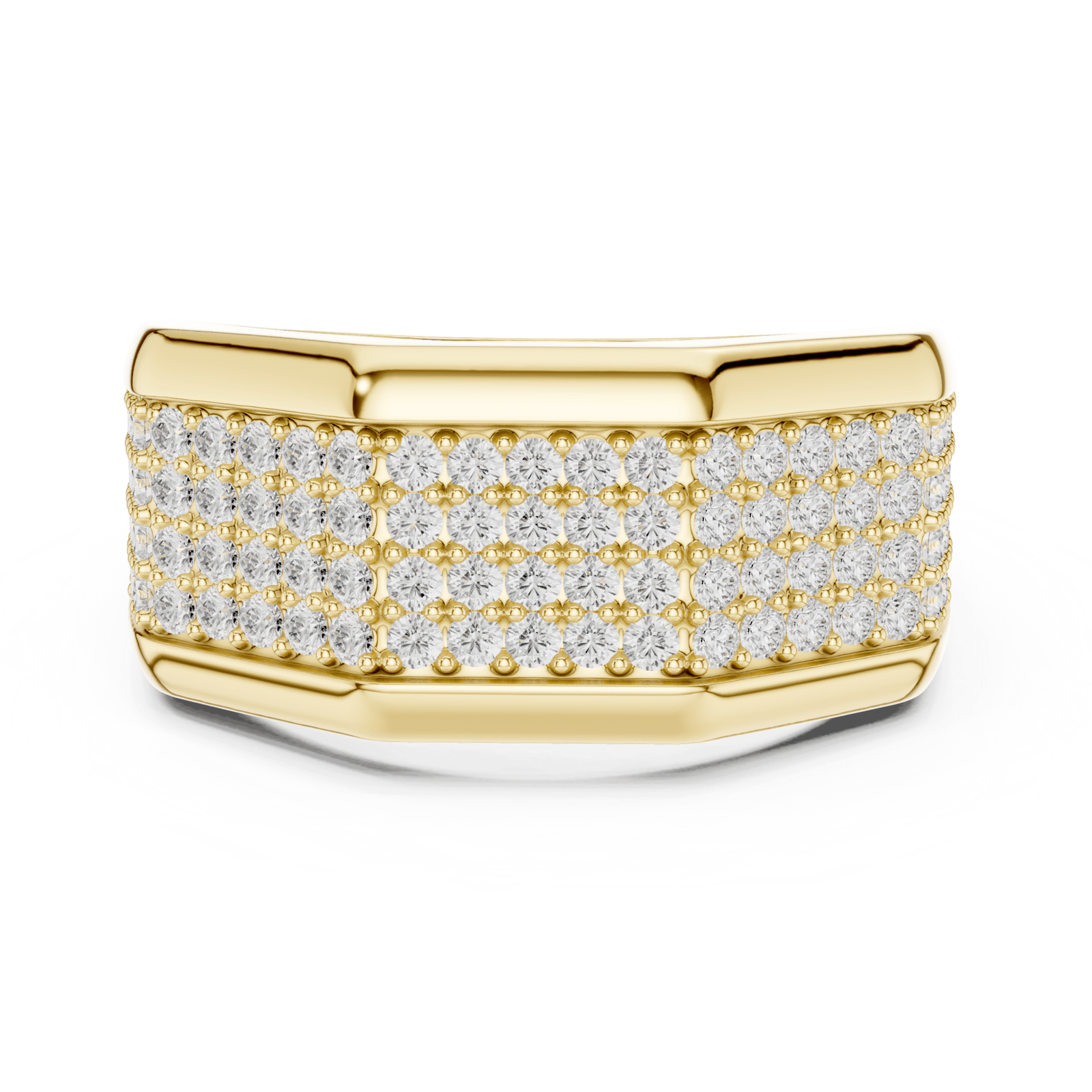 Multi-Row 1.2 ctw Diamond Men's Band - B1140 in Wedding Bands by 18 KARATS INC.