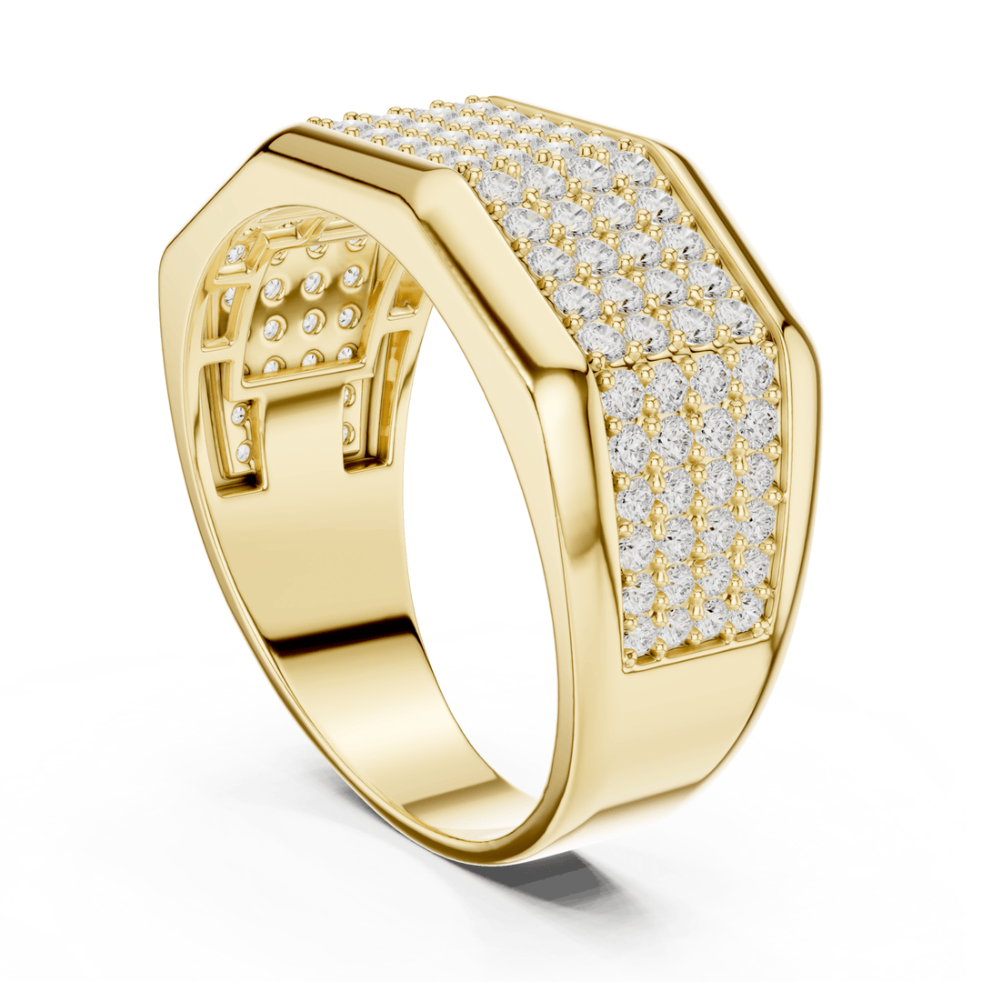 Multi-Row 1.2 ctw Diamond Men's Band - B1140 in Wedding Bands by 18 KARATS INC.